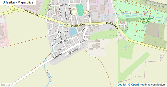 U lesíka - mapa ulice