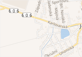 Unhošťská v obci Jeneč - mapa ulice