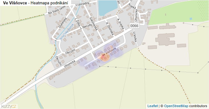 Ve Višňovce - mapa podnikání