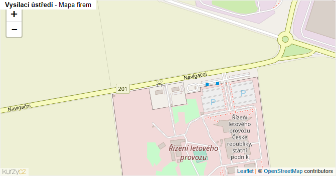 Vysílací ústředí - mapa firem
