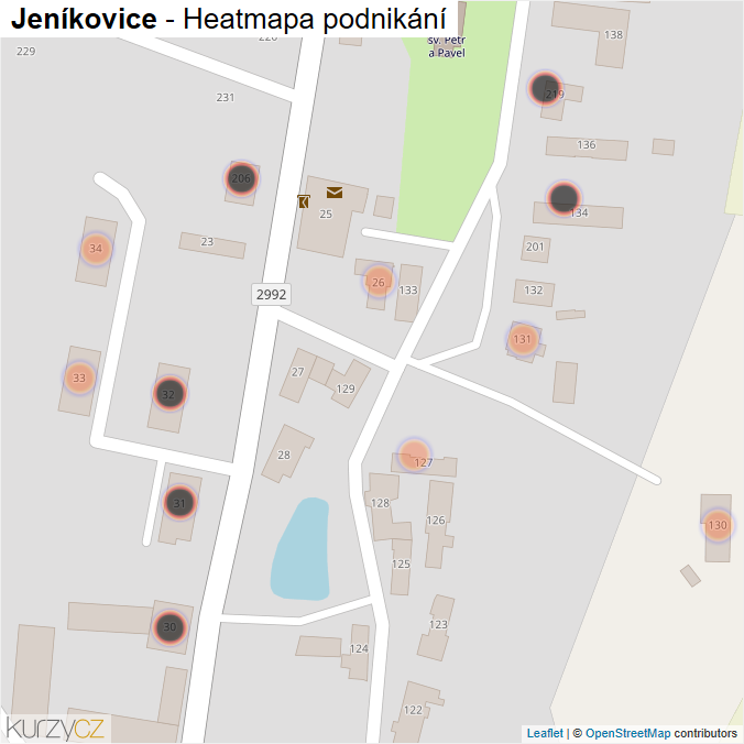 Mapa Jeníkovice - Firmy v obci.