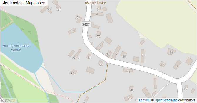 Jeníkovice - mapa obce