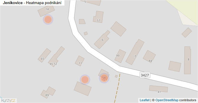 Jeníkovice - mapa podnikání