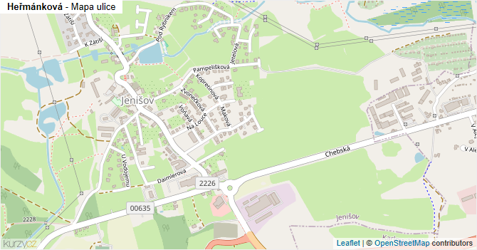 Heřmánková - mapa ulice