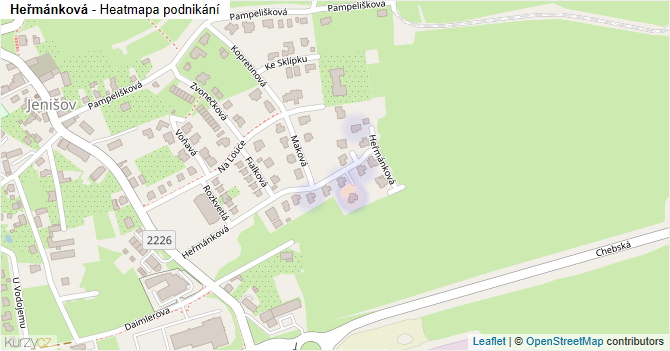 Heřmánková - mapa podnikání