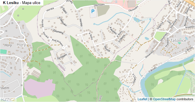 K Lesíku - mapa ulice