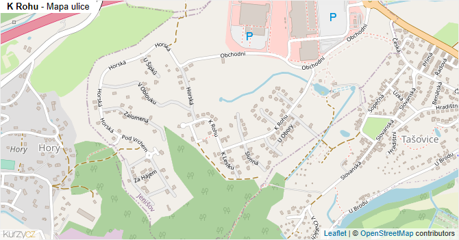 K Rohu - mapa ulice