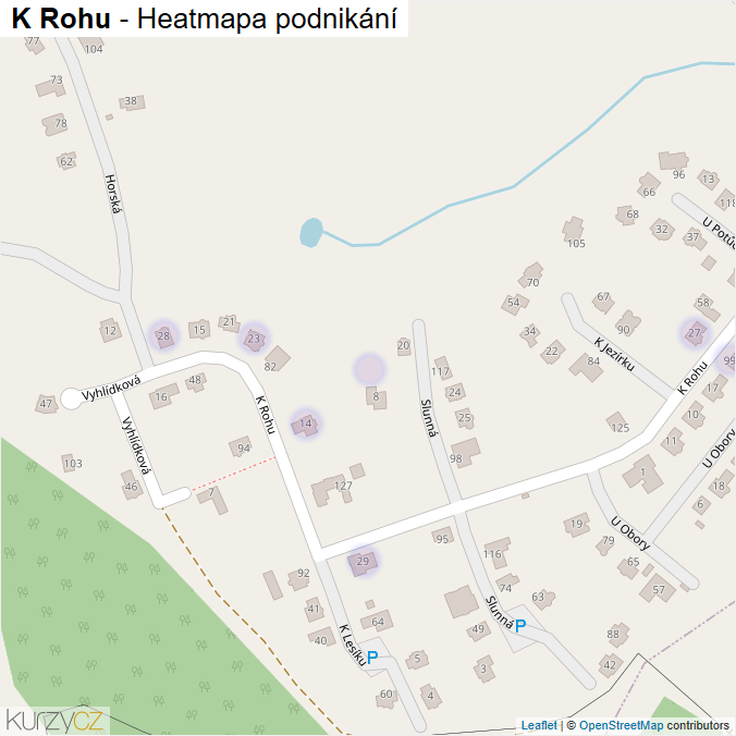 Mapa K Rohu - Firmy v ulici.