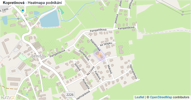 Kopretinová - mapa podnikání