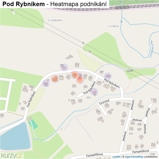Mapa Pod Rybníkem - Firmy v ulici.