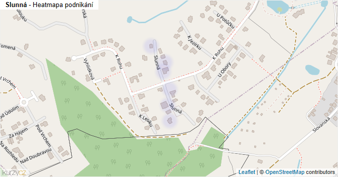 Slunná - mapa podnikání