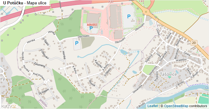 U Potůčku - mapa ulice