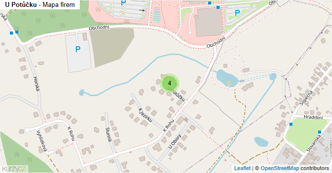 U Potůčku - mapa firem