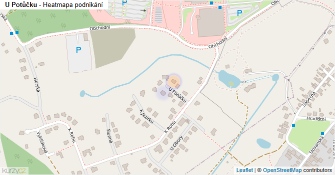 U Potůčku - mapa podnikání
