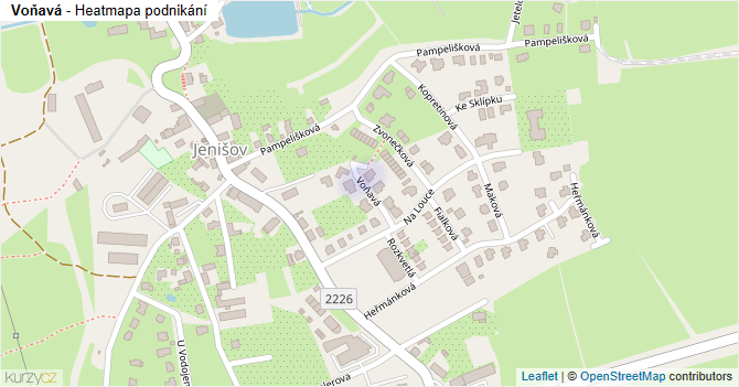 Voňavá - mapa podnikání