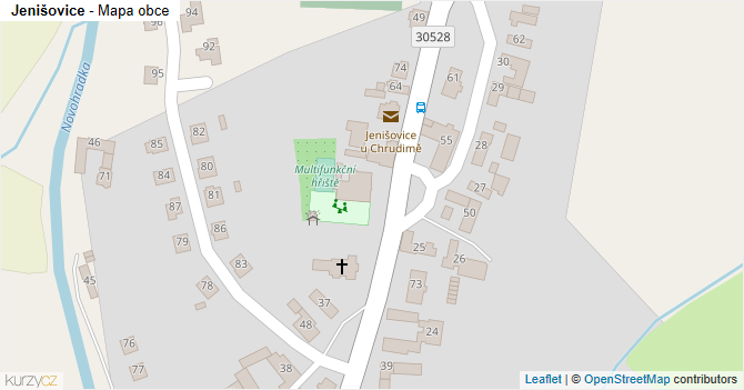 Jenišovice - mapa obce