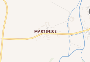 Martinice v obci Jenišovice - mapa části obce