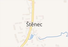 Štěnec v obci Jenišovice - mapa části obce