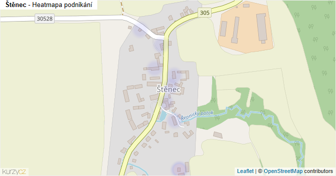 Štěnec - mapa podnikání