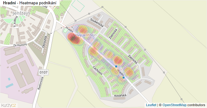 Hradní - mapa podnikání