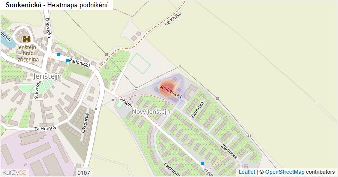 Soukenická - mapa podnikání