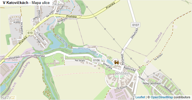 V Katovičkách - mapa ulice