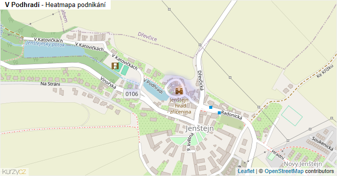 V Podhradí - mapa podnikání