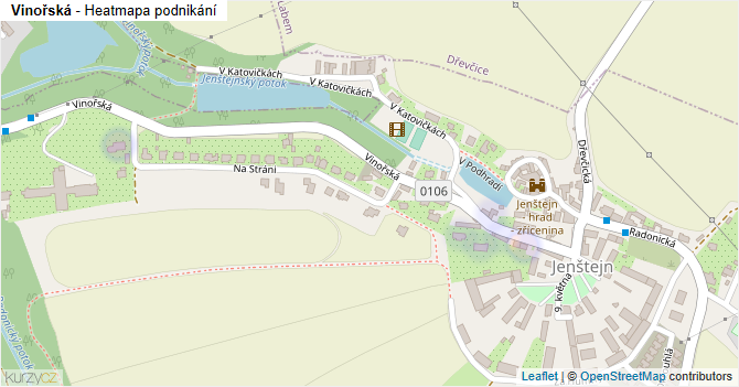 Vinořská - mapa podnikání