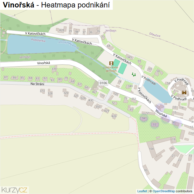 Mapa Vinořská - Firmy v ulici.