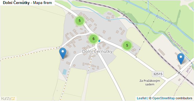 Dolní Černůtky - mapa firem