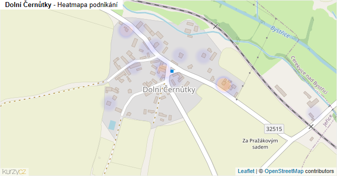 Dolní Černůtky - mapa podnikání