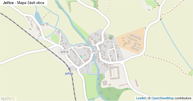 Jeřice - mapa části obce