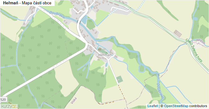 Heřmaň - mapa části obce