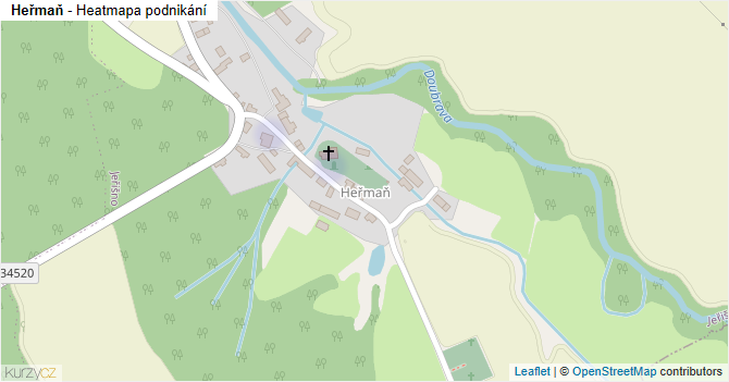 Heřmaň - mapa podnikání