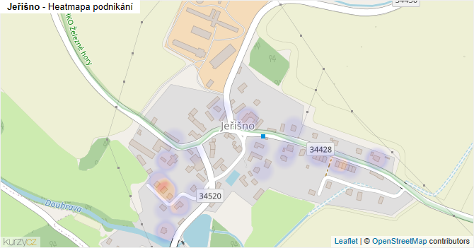 Jeřišno - mapa podnikání