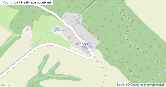 Podhořice - mapa podnikání