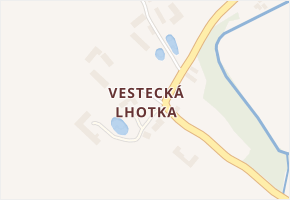 Vestecká Lhotka v obci Jeřišno - mapa části obce