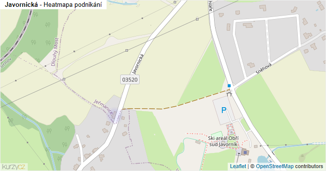 Javornická - mapa podnikání