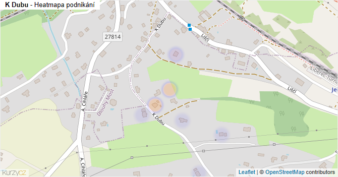K Dubu - mapa podnikání