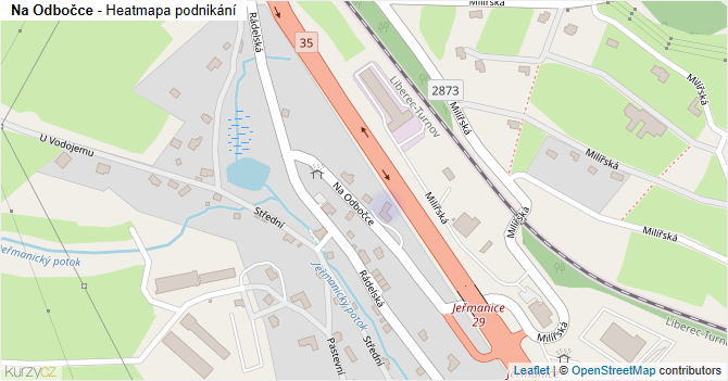 Na Odbočce - mapa podnikání