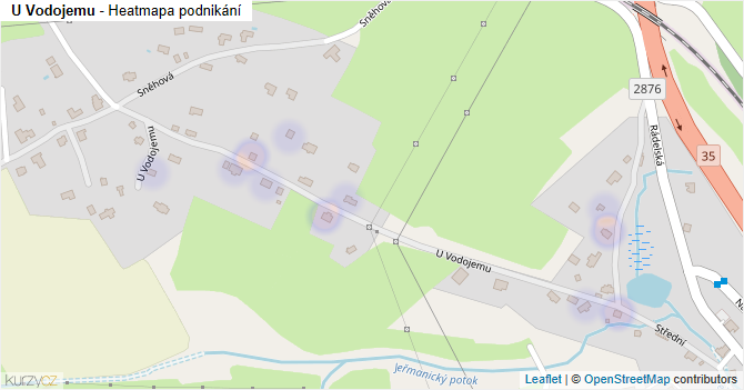 U Vodojemu - mapa podnikání