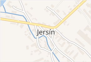 Jersín v obci Jersín - mapa části obce