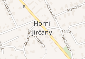 Horní Jirčany v obci Jesenice - mapa části obce