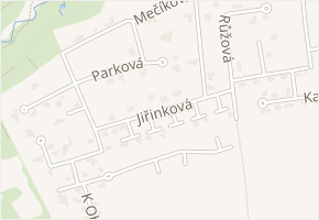 Jiřinková v obci Jesenice - mapa ulice