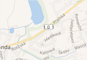 Pražská v obci Jesenice - mapa ulice