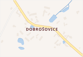 Dobrošovice v obci Jesenice - mapa části obce