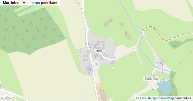 Martinice - mapa podnikání