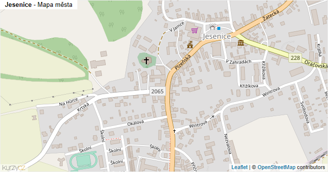 Jesenice - mapa města