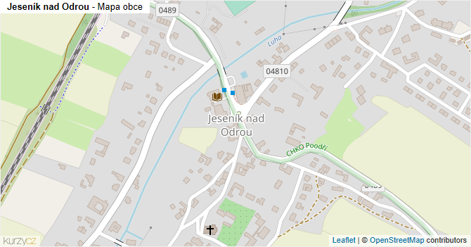 Jeseník nad Odrou - mapa obce