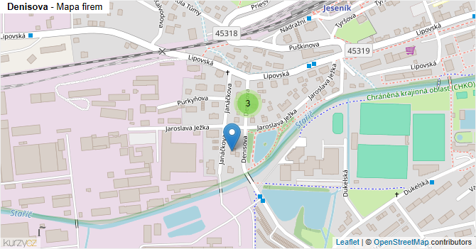 Denisova - mapa firem